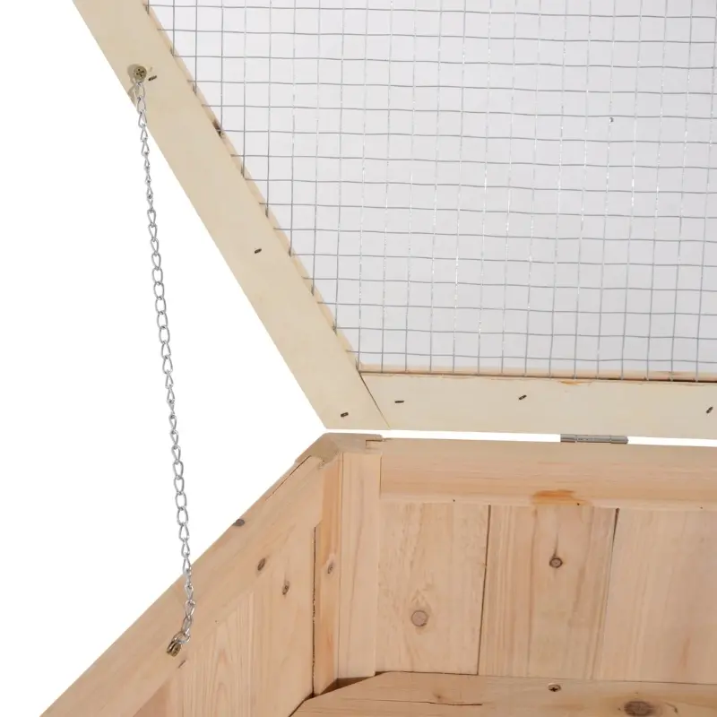 PawHut 3-Tier Extra Large Wooden Hamster Cage with Seesaws, Small Animal Cage and Habitat, Mice, Rat, Gerbil, & Hamster Habitat, Ladder, Feeding Bowl, Openable Top and Front Door