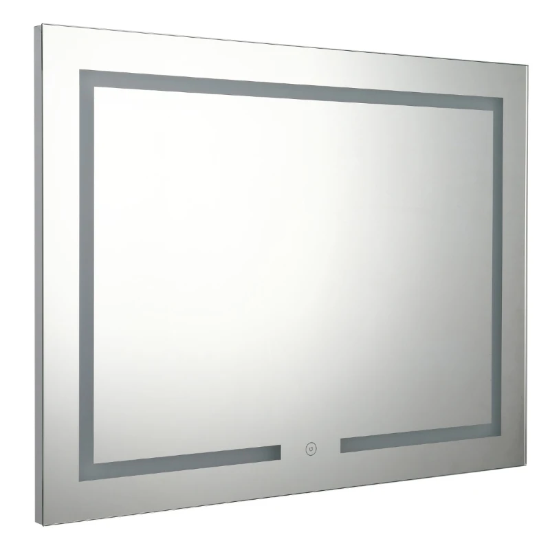 kleankin 32"x 24'' LED Bathroom Vanity Mirrors Wall Mounted Anti-Fog Function and Dimmable Touch Switch, Makeup Mirror with Lights