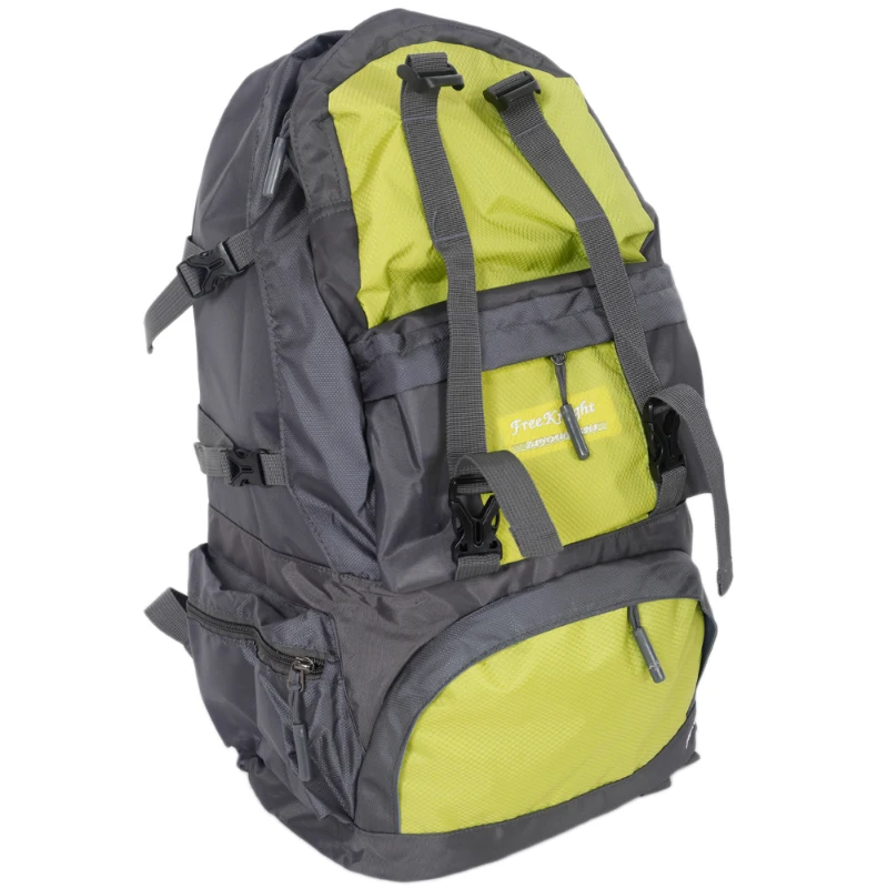 Free Knight 50L FK0218 Outdoor Waterproof Nylon Hiking Camping Backpack Green Yellow