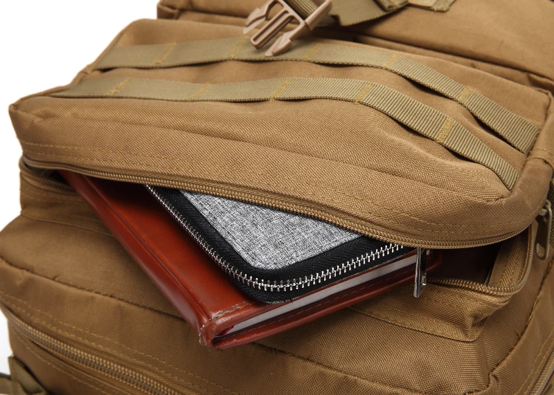 3P 45L Outdoor Marching Knapsack Tactical Backpack Khaki