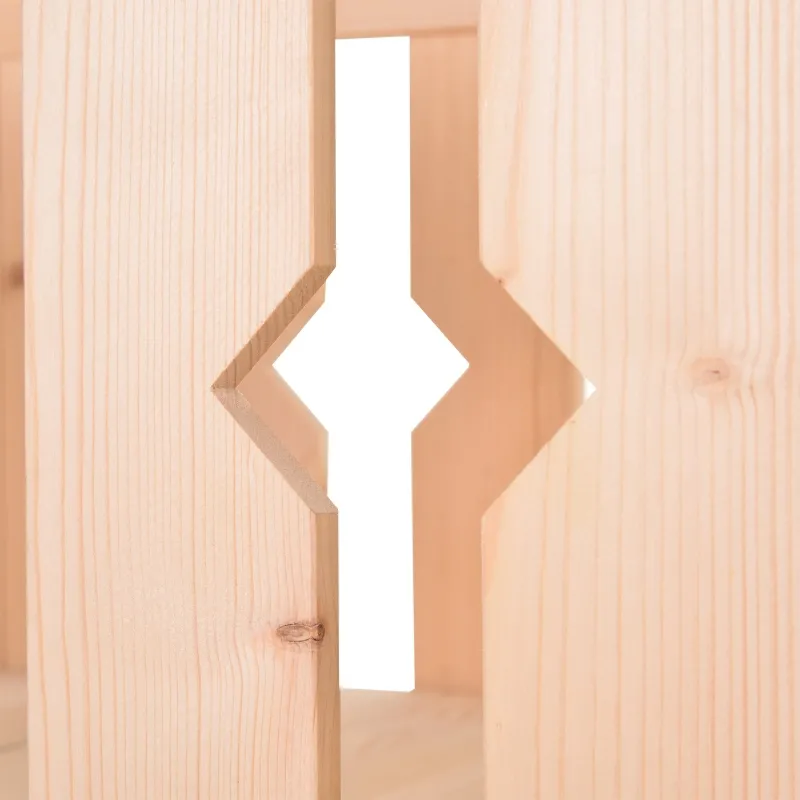 PawHut 2-Story Wooden Cat House with 2 Elevated Pet Beds, Protective & Secure Side Rails & Sturdy Wooden Design, Natural