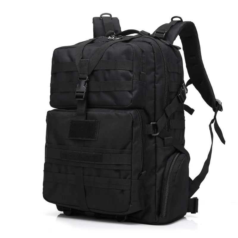 3P 45L Outdoor Marching Knapsack Tactical Backpack Black
