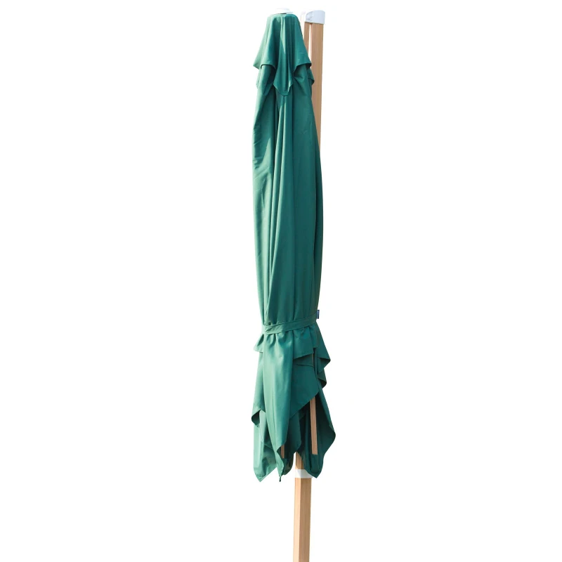 Outsunny 10' x 10' Patio Offset Parasol Hanging Cantilever Umbrella with 360° Rotation & Adjustable Tilt - Green
