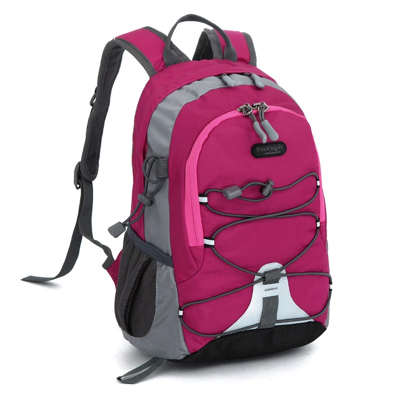 Waterproof Nylon Mini Sports Backpack for Kids Rose Red