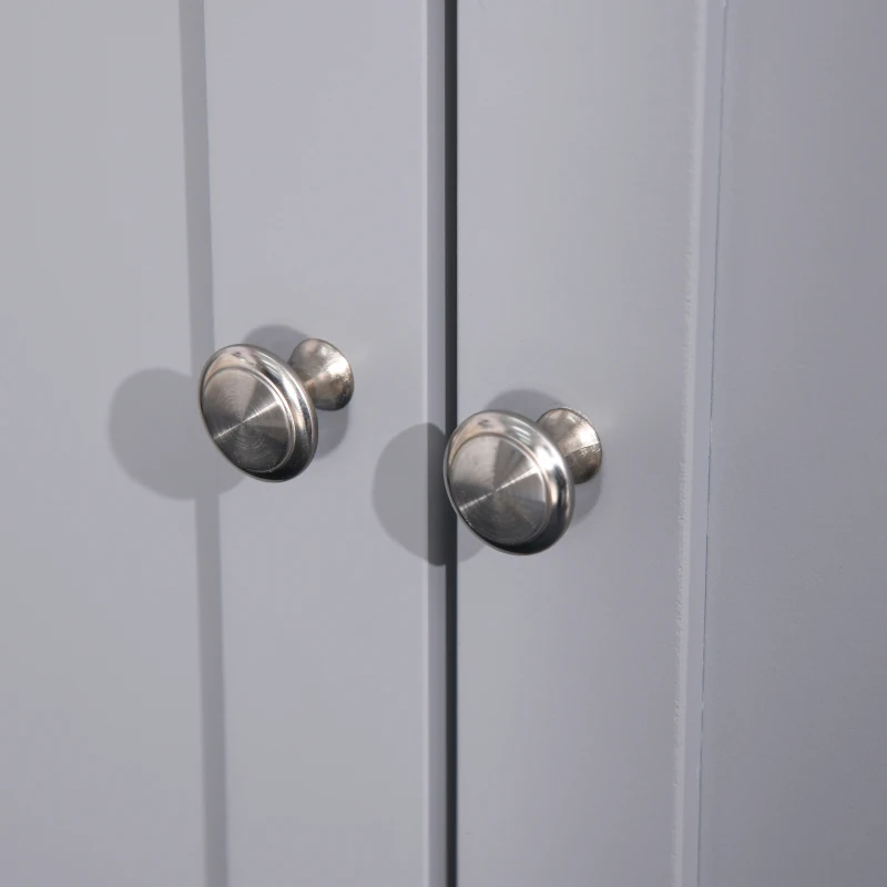 kleankin Modern Bathroom Floor Cabinet, Free Standing Storage Cabinet, Linen Cabinet with Drawer and Adjustable Shelf, Gray