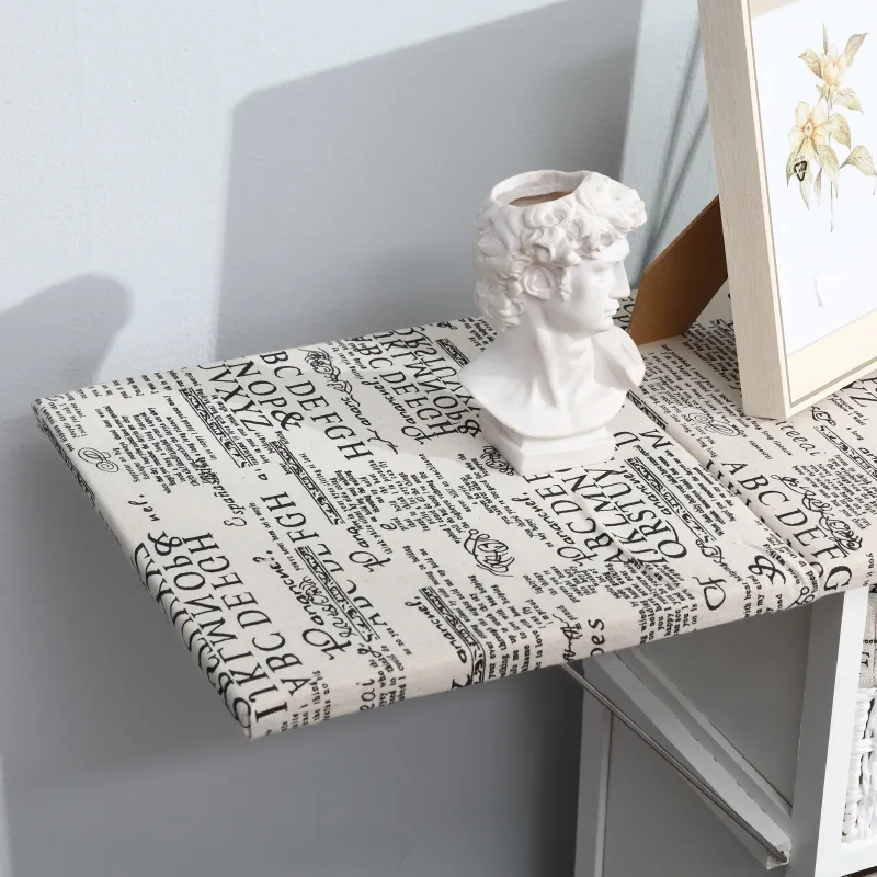 HOMCOM Drop Leaf Ironing Board With Shelves and Storage Boxes - Literary Print