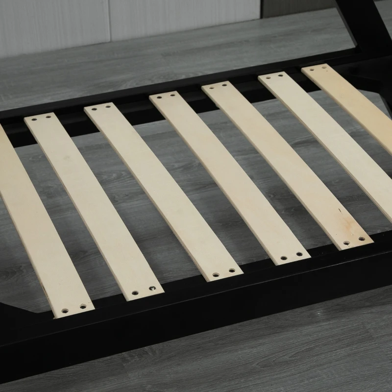 HOMCOM 3 Position Convertible Chaise Lounge Sofa Bed - Black/Cream White