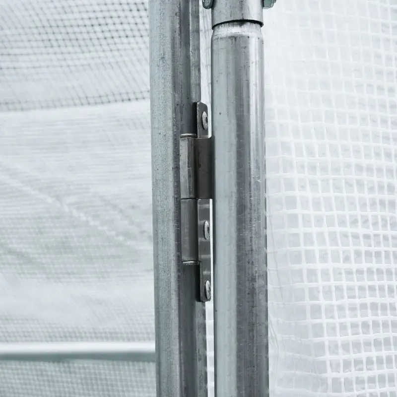 Outsunny 19' x 10' x 6' Large Walk-in Tunnel Greenhouse Garden Plant House, White