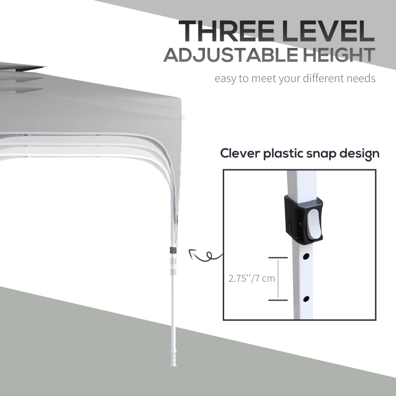 Outsunny Foldable Gazebo Canopy Tent w/ Wheeled Carry Bag, Weight Bags, Mesh Sidewalls