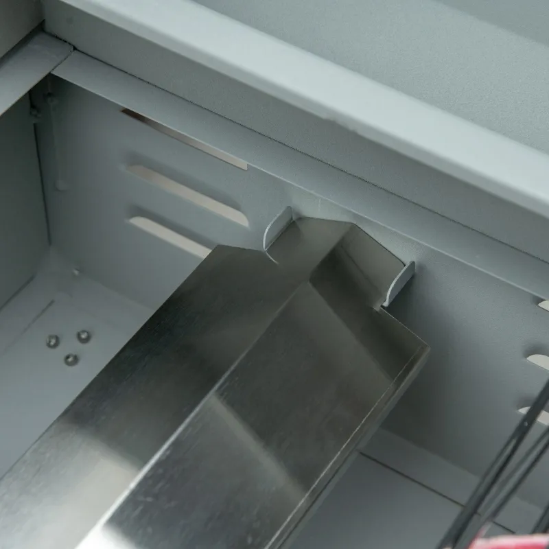 Outsunny 2 Burner Folding Tabletop Gas BBQ Grill w/ Lid, Thermometer, Carbon Steel, Gray