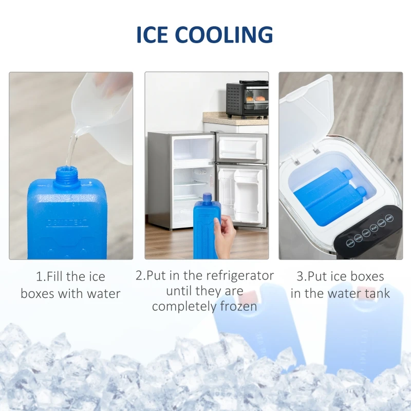 HOMCOM 42" Portable Evaporative Air Cooler, 3-In-1 Ice Cooling Fan Humidifier Air Conditioner with Remote, Timer, Oscillating, LED Display, and 1.6 Gal Water Tank, White