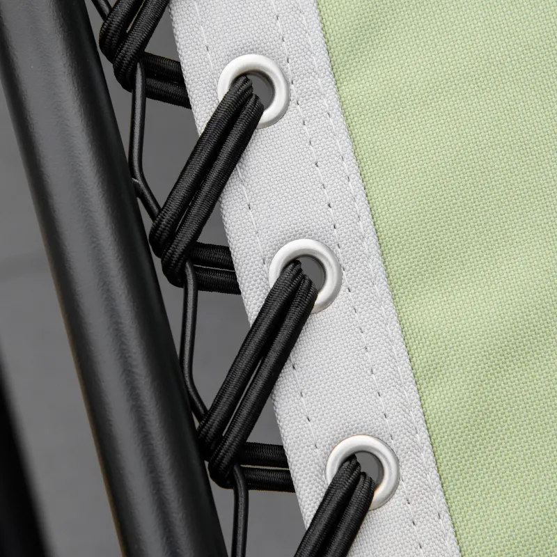 Outsunny Padded Zero Gravity Lounge Chair, Anti-Gravity Recliner Lounger Lawn Chair w/ Headrest, Side Tray, Outdoor Oxford Fabric, Supports 264 LBS, Green