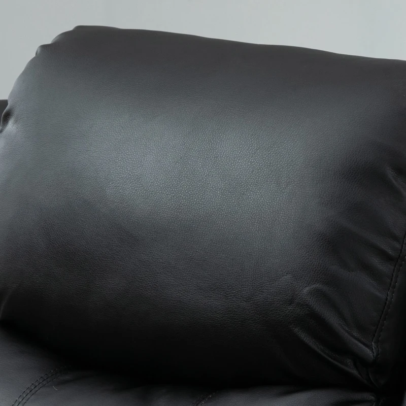 HOMCOM Living Room Power Lift Chair, PU Leather Electric Recliner Sofa Chair for Elderly with Remote Control, 3 Positions, Side Pockets, Extended Footrest, Black