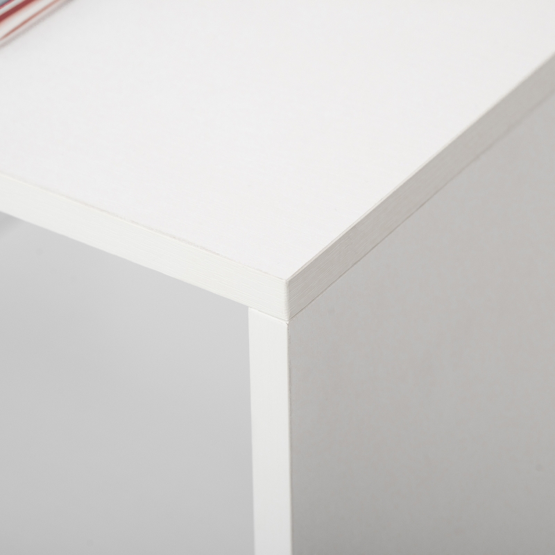 HOMCOM 3 Drawer Printer Stand, Mobile Lateral File Cabinet with 2 Storage Shelves for Home Office, White