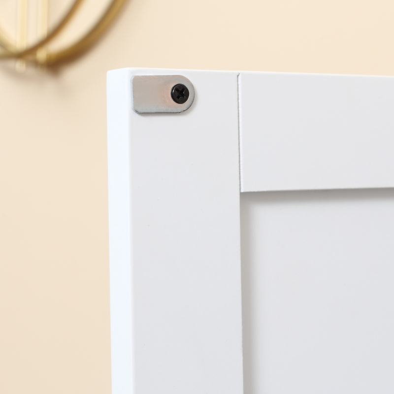 HOMCOM Accent Floor Storage Cabinet Kitchen Pantry with Adjustable Shelves and 2 Lower Doors, White