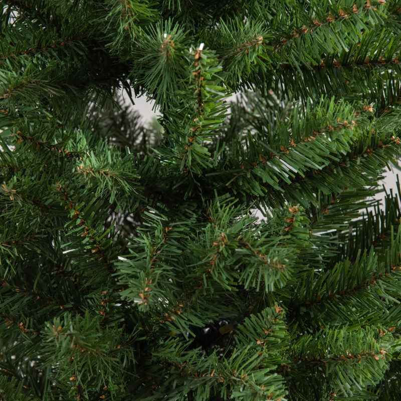 HOMCOM 7.5ft Unlit Slim Fir Artificial Christmas Tree with Realistic Branches, Holiday Indoor Decoration with 1075 Tips