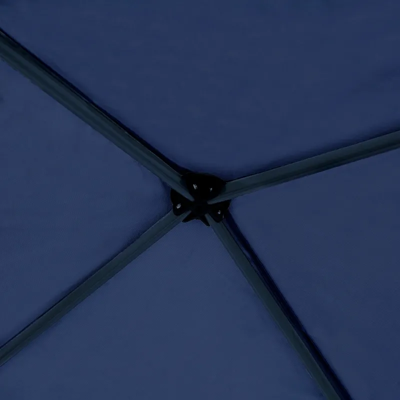 Outsunny 10' x 10' Pop Up Canopy Tent with Netting, Instant Gazebo, Ez up Screen House Room with Carry Bag, Height Adjustable, for Outdoor, Garden, Patio, Blue