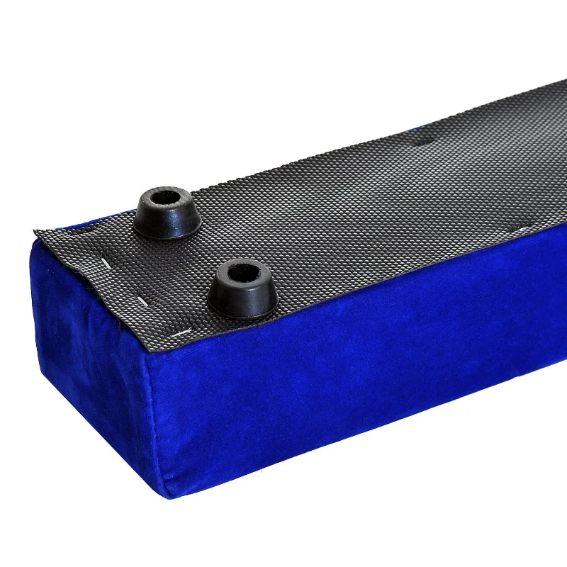 Soozier 8FT Folding Floor Balance Beam WOOD CORE Gymnastic Training Low Height Beam with Suede Surface (Blue)