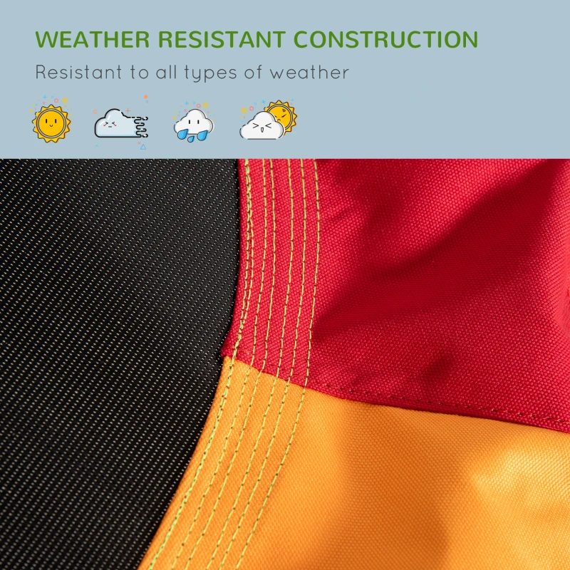 Outsunny 39 Inch Saucer Tree Swing, Outdoor Flying Swing for Kids with Adjustable Hanging Ropes, Metal Frame, Breathable Mesh, Multicolor