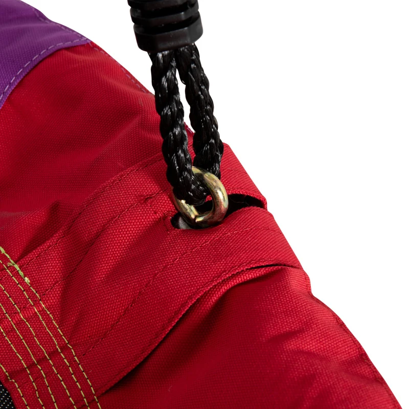 Outsunny 39 Inch Saucer Tree Swing, Outdoor Flying Swing for Kids with Adjustable Hanging Ropes, Metal Frame, Breathable Mesh, Multicolor