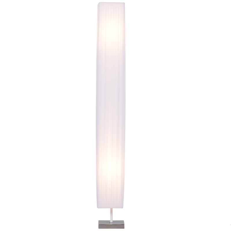 HOMCOM 48" Modern Free Standing Rectangle Floor Lamp with Linen Shade - White