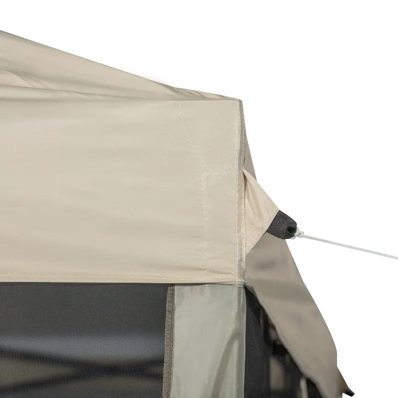 Outsunny 10' x 10' Pop-Up Canopy Party Tent Gazebo - UV Protected w/ Mesh Wall