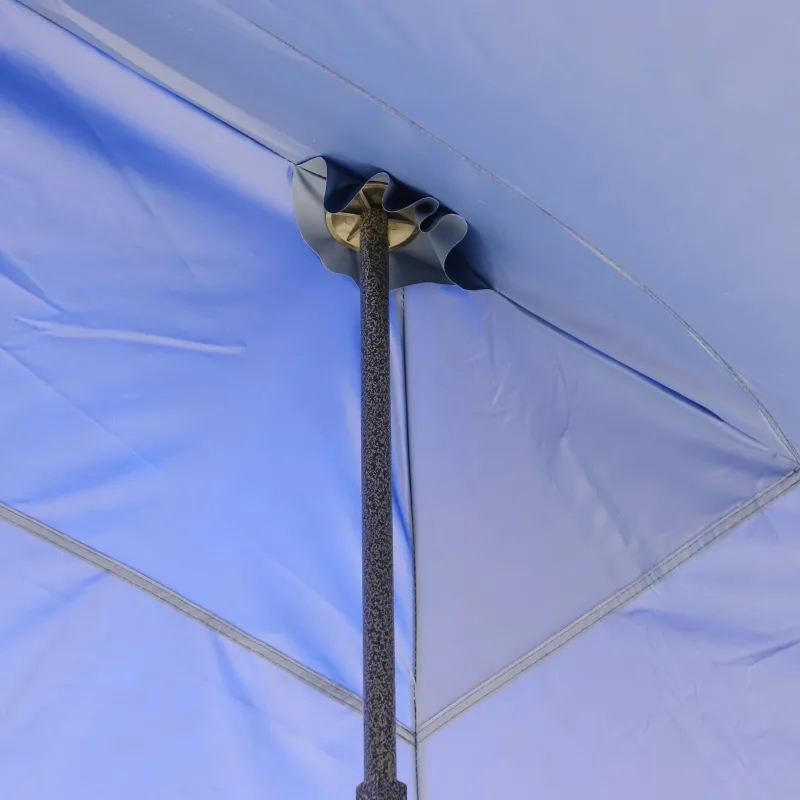 Outsunny 10' x 15' Pop Up Canopy Gazebo with 3-Level Adjustable Height, Wheeled Roller Bag, UV Fighting Roof, Navy Blue