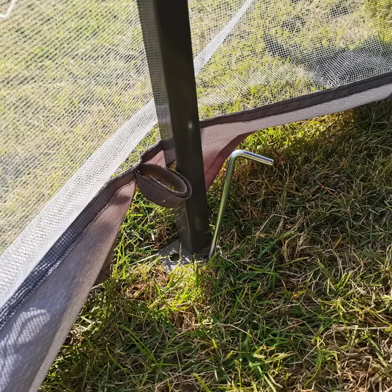 Outsunny Pop Up Gazebo Tent Height Adjustable Canopy w/ Solar LED Light and Mesh Netting, Grey