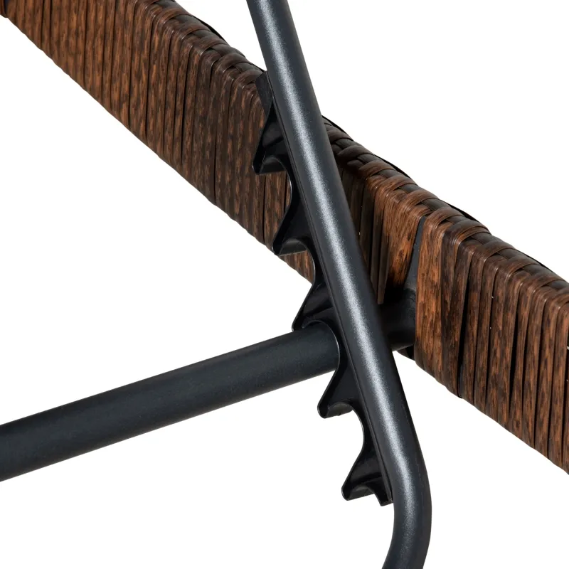 Outsunny Patio wicker lounger, Outdoor PE Rattan Wicker Chaise lounge chair w/ 5 Position Adjustable Back, Padded Cushion, Grey