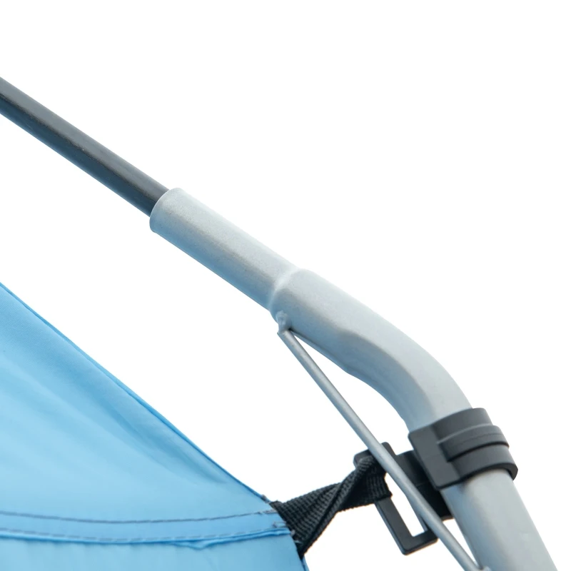 Outsunny 16.1' Hexagon Shape Screen House, Canopy Shelter Gazebo Camping Outdoor Instant Setup Mesh Tent Fits 6-8 People w/ Carry Bag & Ground Stakes, Blue