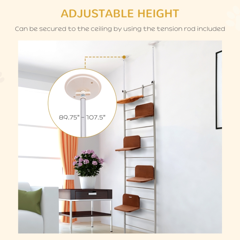 Floor To Ceiling Cat Climbing Tower Shelly Lighting