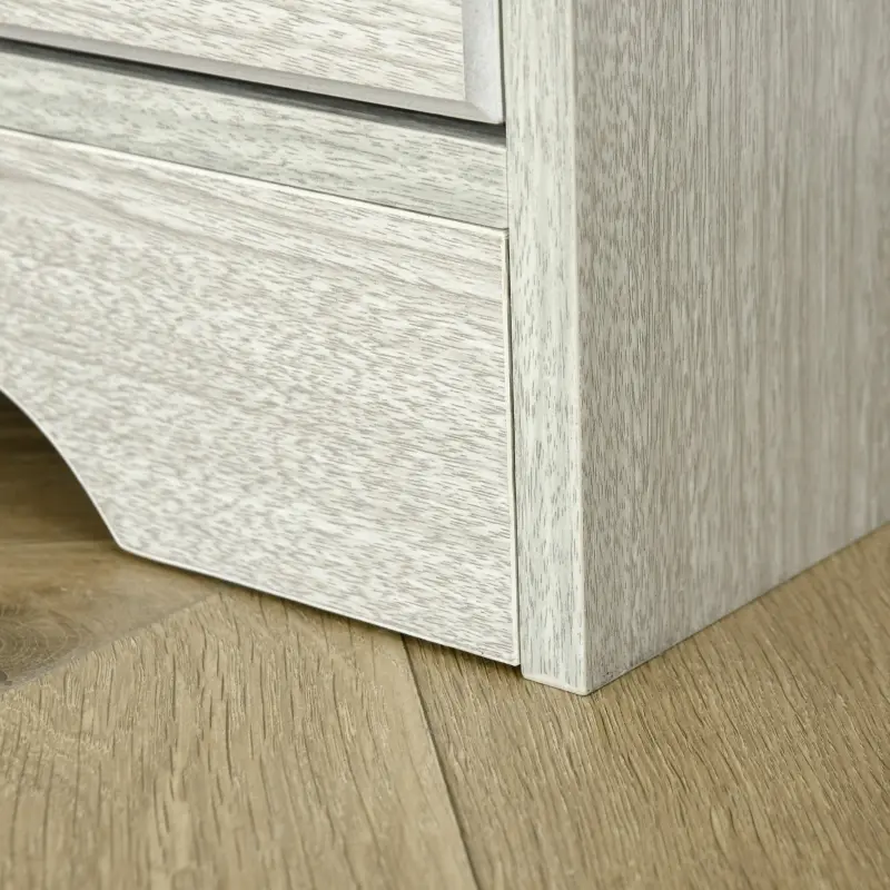 Vinsetto Lateral File Cabinet with Shelf, Office Storage Cabinet with 2 Drawers, Fits Letter Sized Papers, Grey