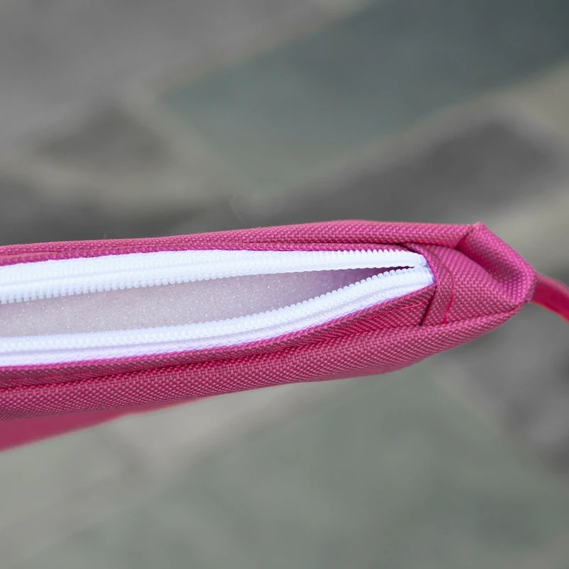 Outsunny 2-Piece Foldable Sun Lounger Reclining Chair with 5-Level Adjustable Back, Pillow, Reading Hole, Side Pocket