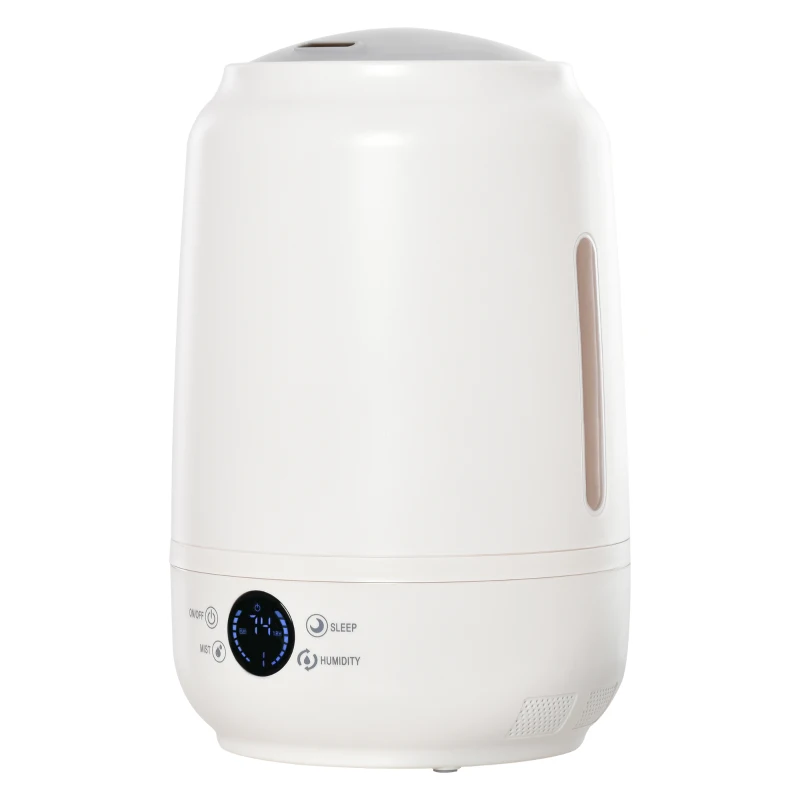HOMCOM 5L Cool Mist Humidifier, Ultrasonic Quiet Air Humidifiers with Waterless Auto-Off, Sleep Mode, 3 Adjustable Mist Mode and Humidity for Home, Office, Bedroom, Large Room