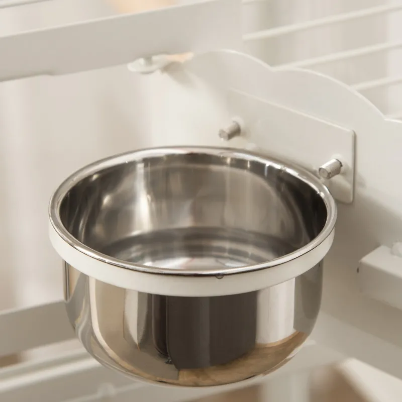 PawHut 54 Inch Bird Cage for Finches, Budgies, Cockatiels, Parrot Cage with Wheels, Bird Feeder Stand, Pull Out Tray, White