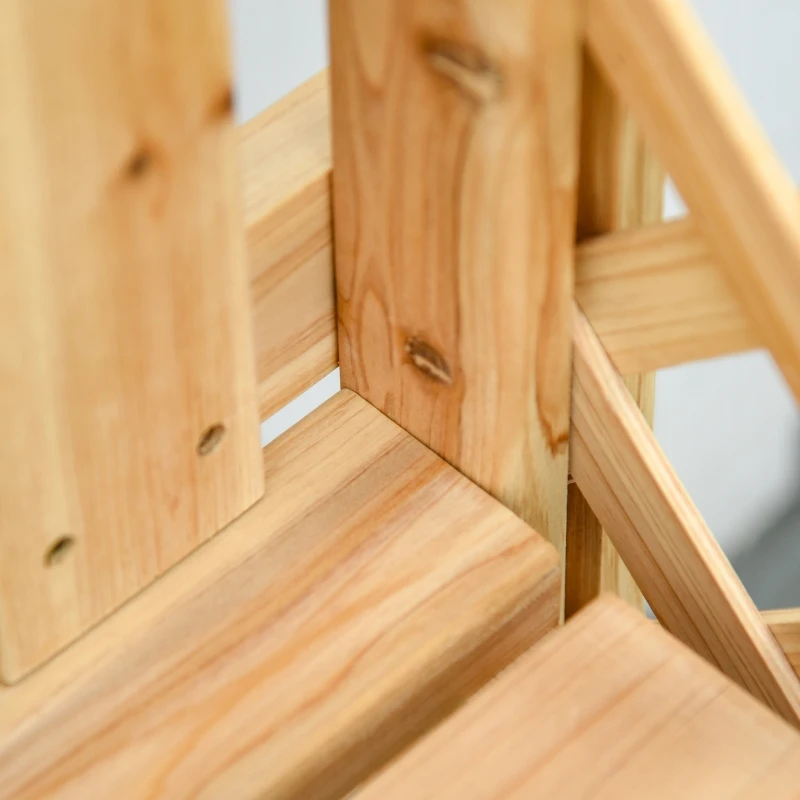 Outsunny Outdoor Garden Bench Arch Pergola with Natural Fir Wood Build, Protective Varnish, & 2 Person Ergonomic Bench