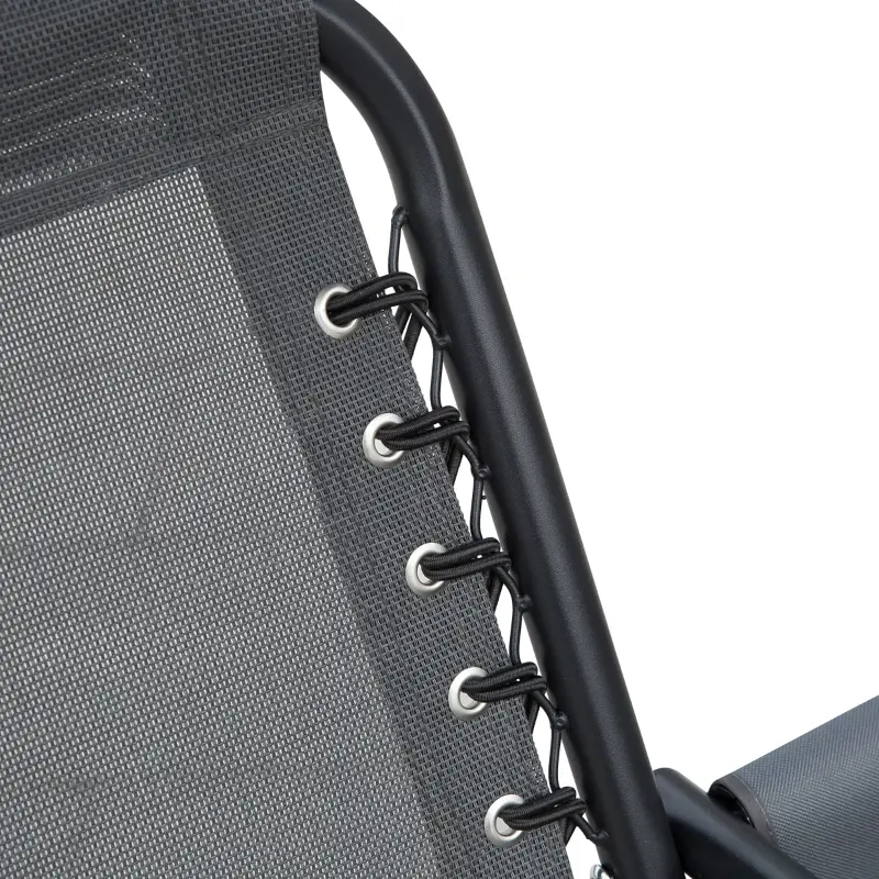 Outsunny 2-Seat Outdoor Porch Swing, with Pivot Storage Table, Cup Holder, & Adjustable Overhead Canopy, Stand's Skid-Resistant Feet Pad, Breathable Mesh Seat, Steel Frame, for Patio, Gray