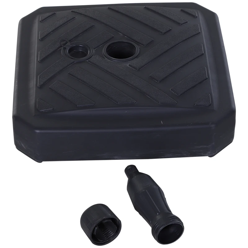 Outsunny 30 lbs Patio Umbrella Base Plastic  Fits Poles Diameter 0.98" to 1.25" Outdoor  Stand Holder