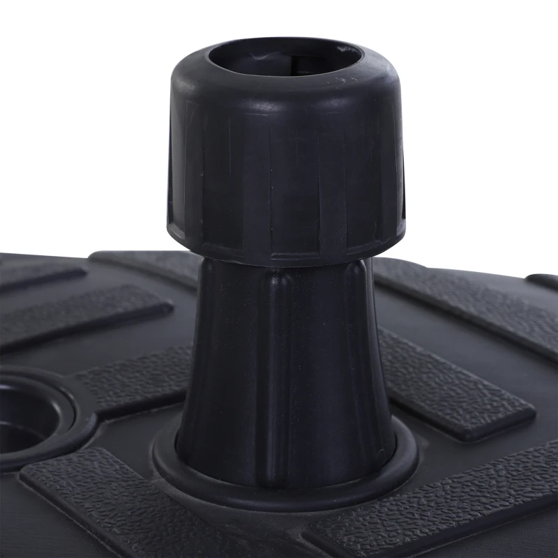 Outsunny 30 lbs Patio Umbrella Base Plastic  Fits Poles Diameter 0.98" to 1.25" Outdoor  Stand Holder