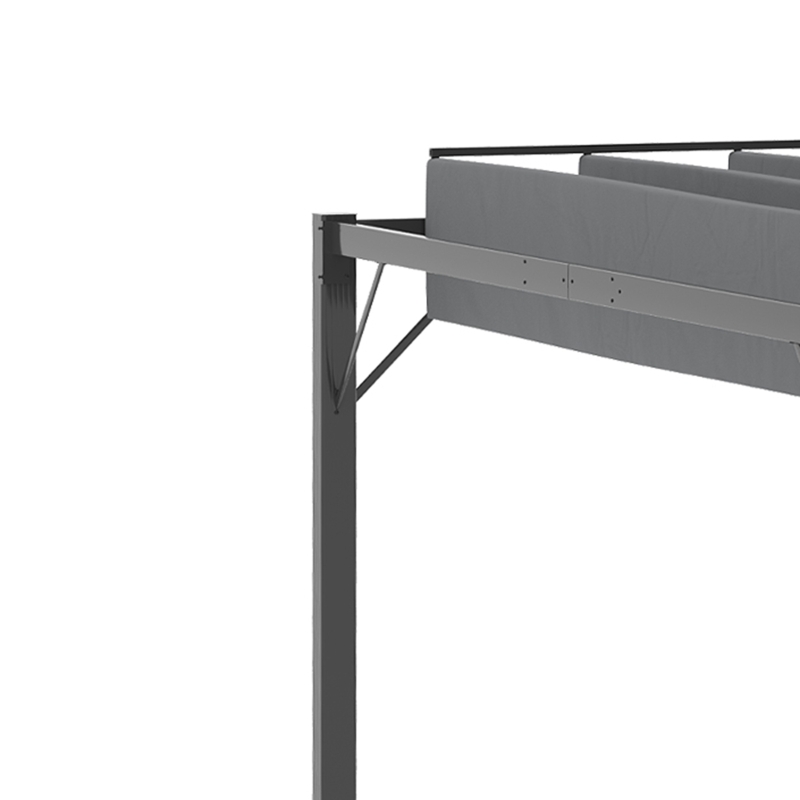 Outsunny 13' x 10' Outdoor Louvered Pergola Patio Aluminum Gazebo with Adjustable Roof, Grey
