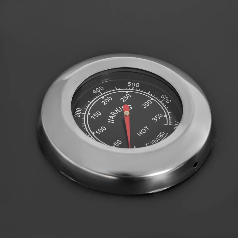 Outsunny 45" Charcoal BBQ Grill and Smoker Combo Outdoor Portable Trolley Camping Picnic Backyard with Side Shelf, Grey