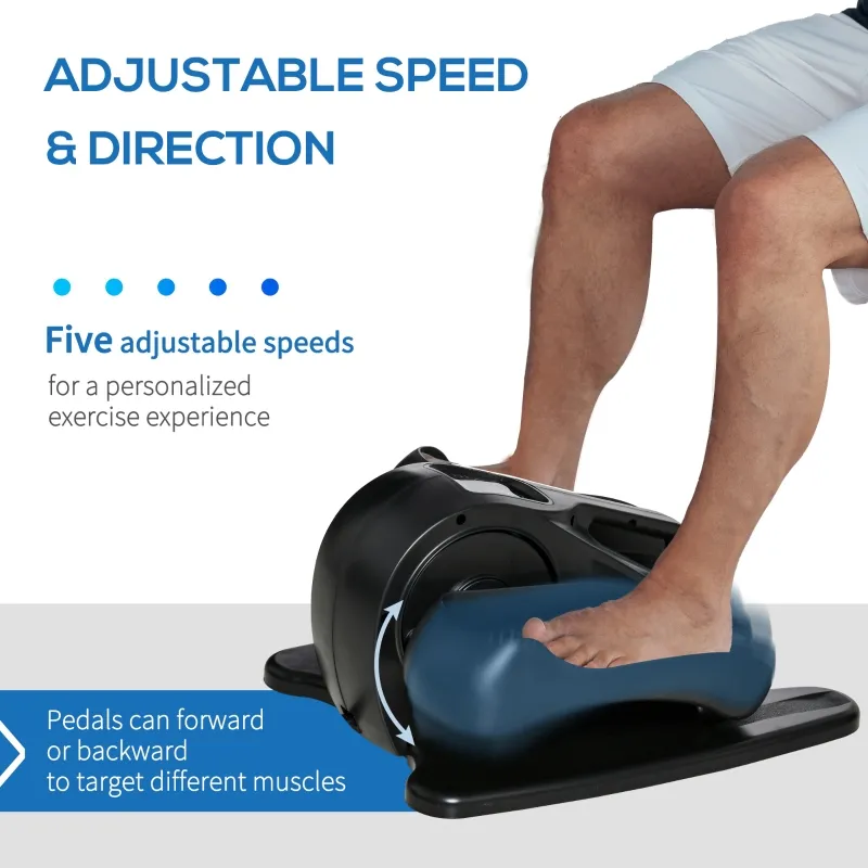 Soozier Foot Pedal Exerciser Mini Rehabilitation Bike w/ Adjustable Speed, LCD Display