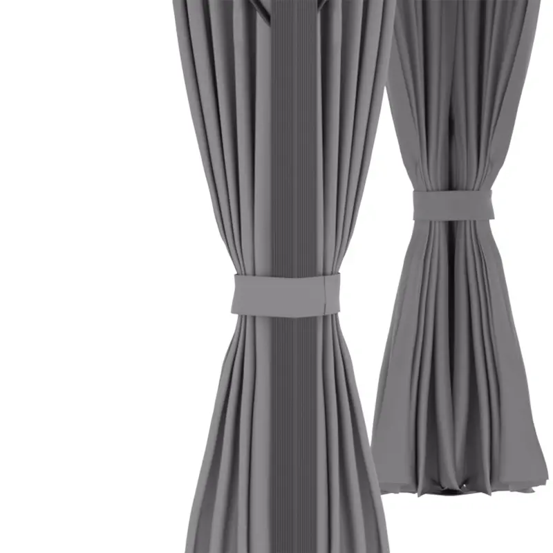 Outsunny 10' x 13' Patio Gazebo Aluminum Frame Outdoor Canopy Shelter with Sidewalls, Vented Roof for Garden, Lawn, Backyard, and Deck, Gray