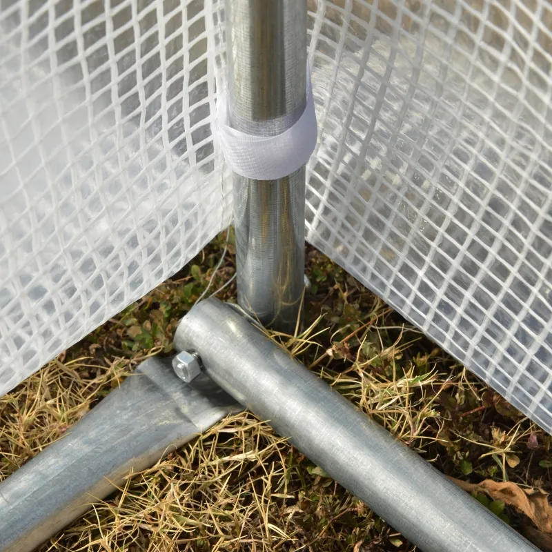 Outsunny 26' x 10' x 7' Walk-In Greenhouse Tunnel, Large Gardening Plant Hot House with Zipper Doors for Backyard, White