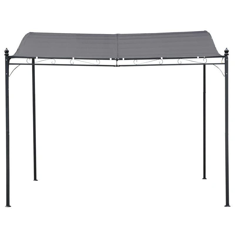 Outsunny 10' x 10' Steel Pergola Gazebo, Outdoor Patio Canopy with Sturdy Frame, Garden Backyard Shelter