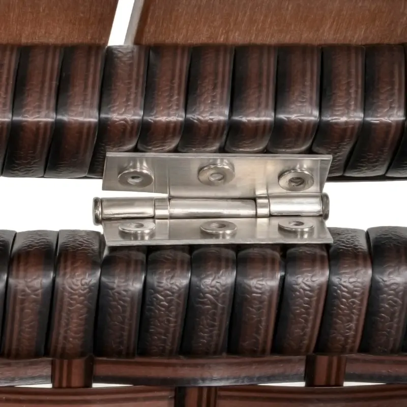 Outsunny 8 Piece Outdoor Rattan Sofa, Half Round Patio Furniture Set with Side Tables, Umbrella Hole, and Cushions, Mixed Brown and Beige