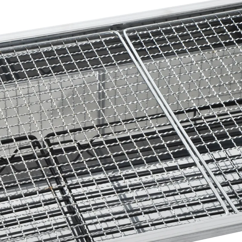 Outsunny 28" Portable Charcoal Barbecue Grill Stainless Steel Small Folding BBQ Camping Grill for Shish Kabob