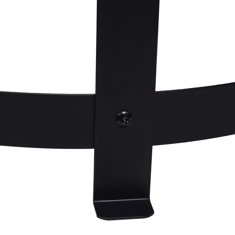 Outsunny 30" Outdoor Fire Pits, Copper-Colored Round Metal Camping Fire Pit, Firepit with Black Ornate Base, Poker, & Mesh Screen for Ember Protection