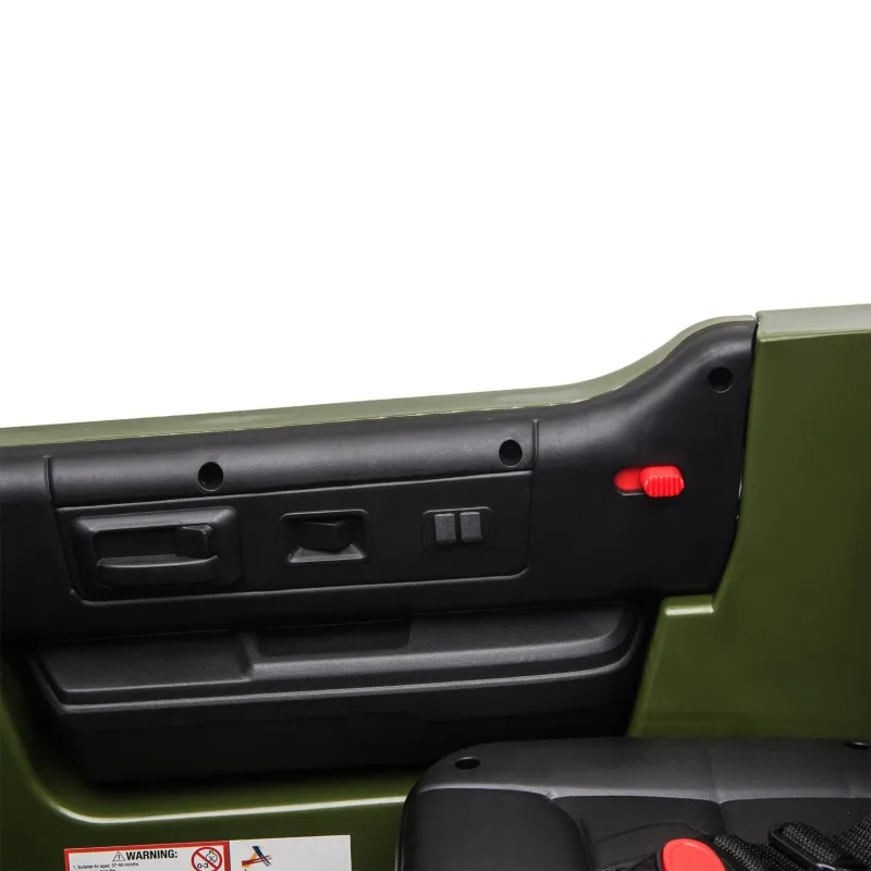 Aosom Kids Ride On Car Off Road Toy Truck SUV, 12V Electric Battery Powered with Remote Control, MP3 function, Adjustable Speed, and Four Wheel Spring Suspension, Green