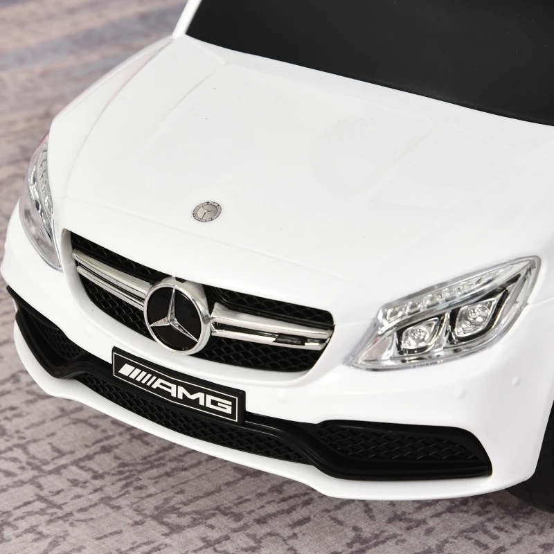 Aosom Push Cars for Toddlers Ride On & Push Car Stroller Sliding Walking Car with Underneath Storage Compartment & Working Steering Wheel, White